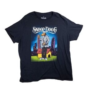 Joe Cool Snoop Dogg Graphic T-Shirt Mens XL Black Excellent Rap Tee Streetwear